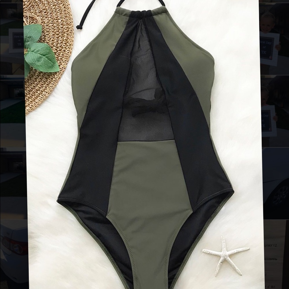Take My Heart mesh plus size one piece. NWT